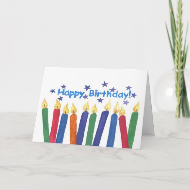 Cartão Velas de Aniversário (Frente)