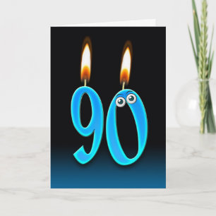 Cartão Velas de Aniversário de 90