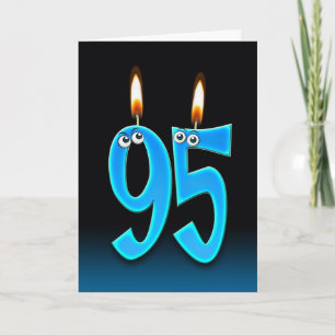 Cartão Velas de aniversário de 95 anos