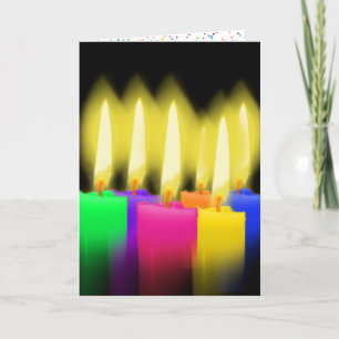 Cartão Velas De Aniversário De Preto