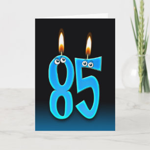 Cartão Velas de aniversário do 85º