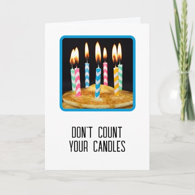 Cartão Velas de Aniversário em Panquecas (Frente)