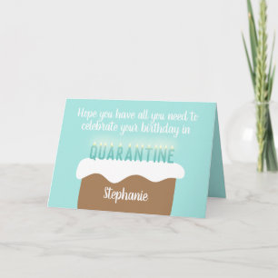 Cartão Velas de Aniversário Personalizadas  Quarentena de