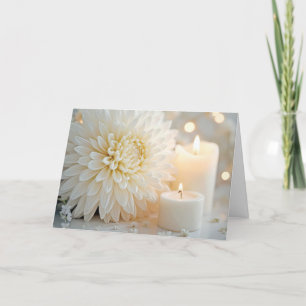 Cartão Velas De Simpatia Com Chrysanthemum Branco