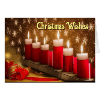 Cartão Velas e desejos de Natal