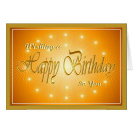 Cartão Velas lindas em laranja e aniversário de ouro