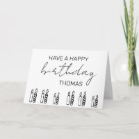 Velas personalizadas de aniversário minimalistas