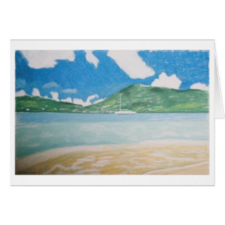 Cartão veleiro & seascape