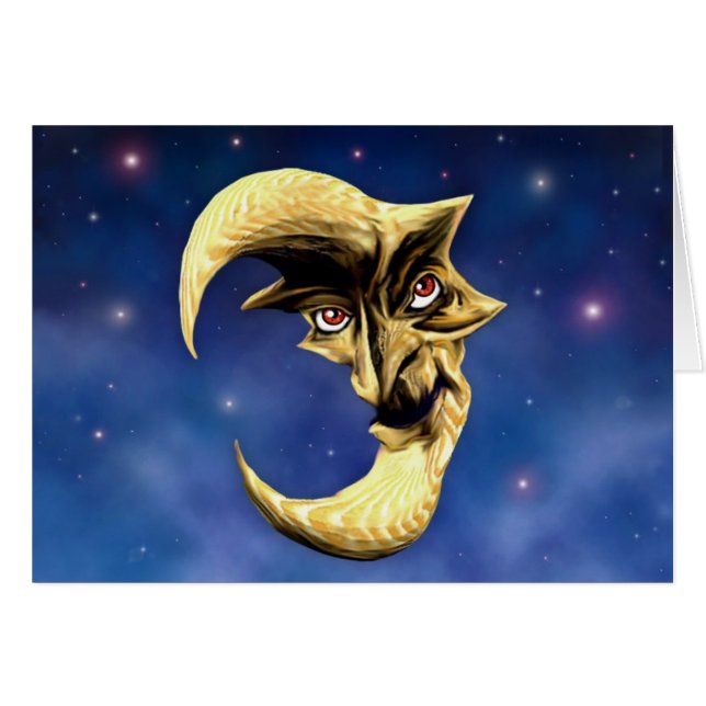 Cartão velho da lua do diabo (Frente Horizontal)