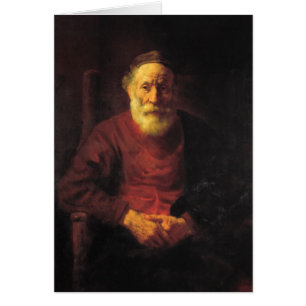 Cartão Velho em vermelho - Rembrandt