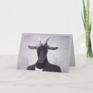 CARTÃO VELHO GOAT FELIZ ANIVERSÁRIO VOCÊ PEGA UM CARTÃ