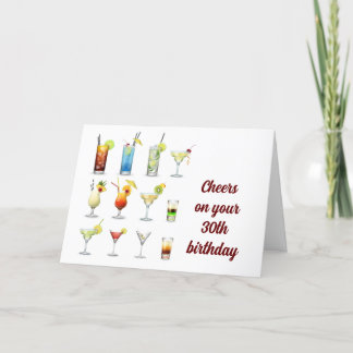 Cartão VELOCIDADES EM SUA **aniversário de 30 anos**