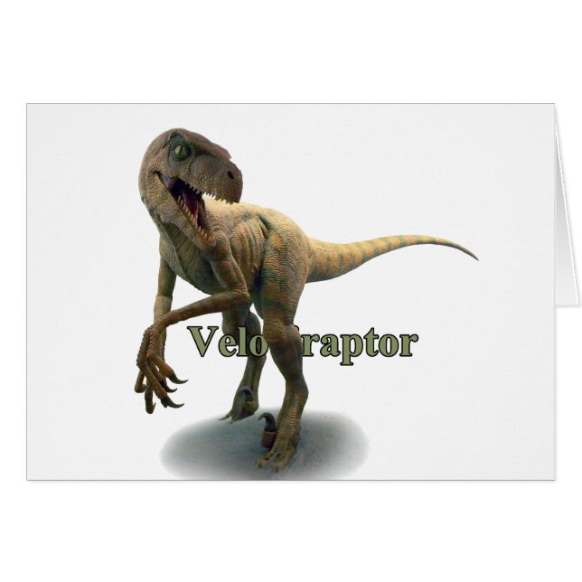 Cartão Velociraptor (Frente Horizontal)