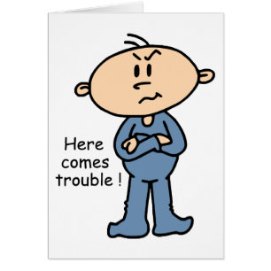 Cartão Vem aqui o bebê do problema (AZUL)
