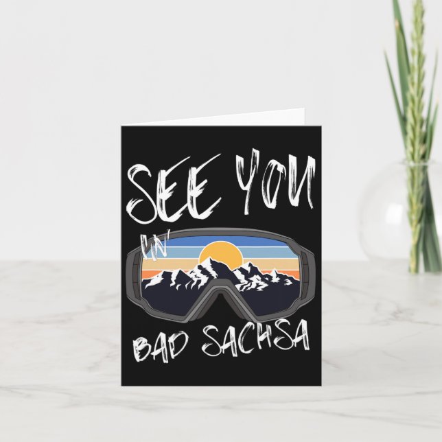 Cartão Vemo-Nos Em Bad Sachsa Alemanha Vacante Esqui 1 (Frente)
