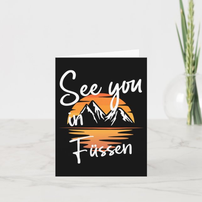 Cartão Vemo-Nos Em Füssen, Alemanha, Férias De Esqui (Frente)