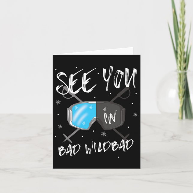 Cartão Vemo-Nos Em Má Goggle De Esqui Na Alemanha (Frente)