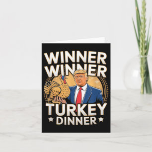 Cartão Vencedor da Turquia Janta Trump Ação de Graças