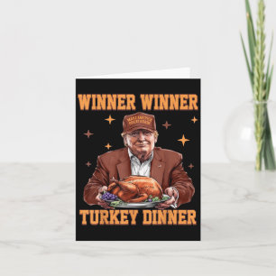 Cartão Vencedor da Turquia Janta Trump Humor Thanksgivi