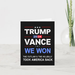 Cartão Vencedor Trump Vance Nós Vencemos Levamos De Volta