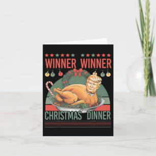 Cartão Vencedor vencedor Janto de Natal Engraçado Trump T