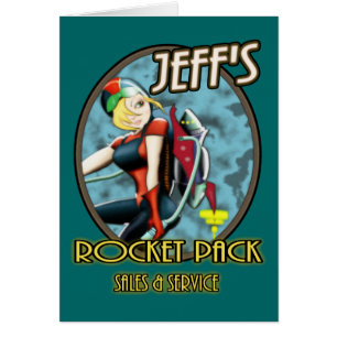 Cartão Vendas & serviço do bloco do Rocket de Jeff