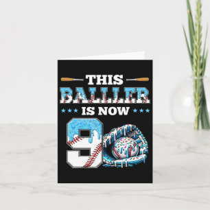 Cartão Vender Drillup 9º Festa de aniversário Boy Sport F