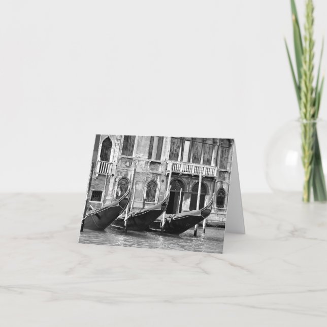 Cartão Venetian Gondolas Card (Frente)