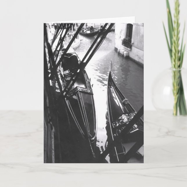 Cartão Venetian Gondolas in the Shade Greeting Card (Frente)