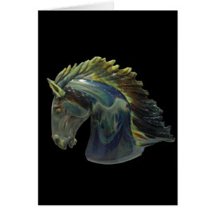 Cartão Venetian Murano Glass Horse