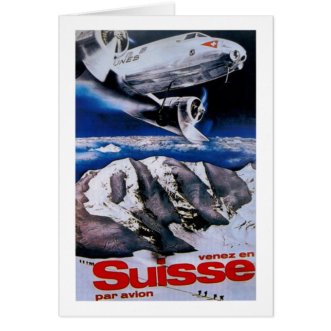 Cartão Venez En Suisse ~ Venha à Suiça (Frente)