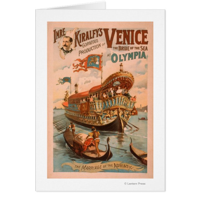 Cartão Veneza, Noiva do Mar em Olympia Gondolas 3 (Frente)