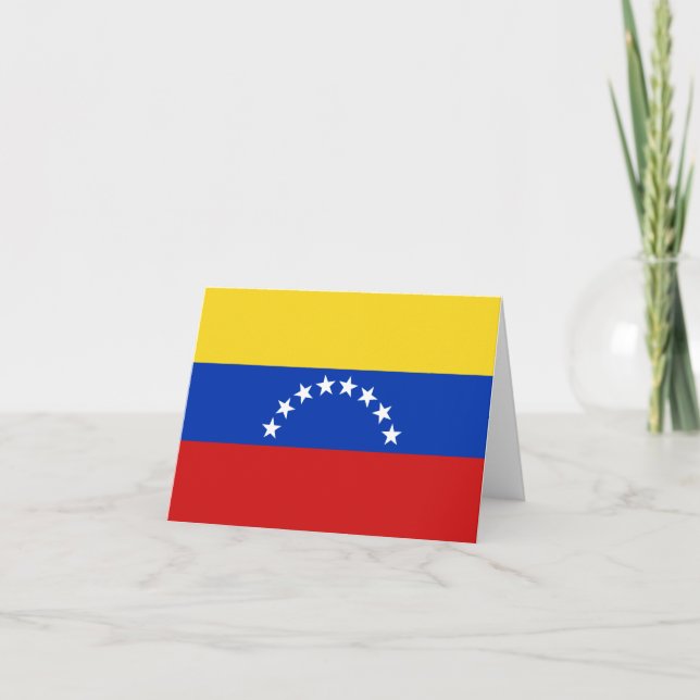 Cartão Venezuela Flag Notecard (Frente)