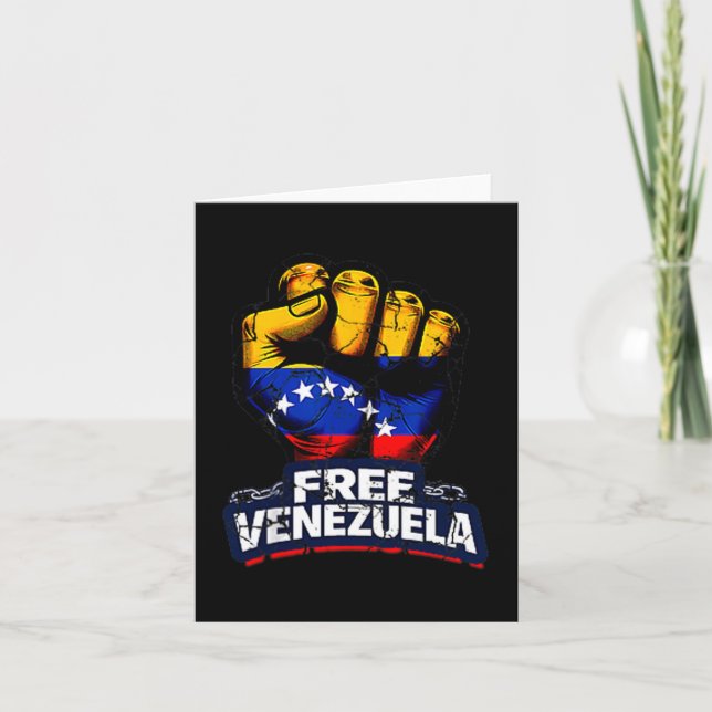 Cartão Venezuela Flag Venezuela Libre 2026  (Frente)