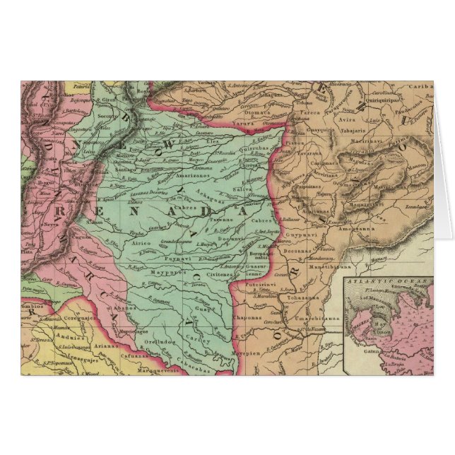 Cartão Venezuela, Nova Granada e Equador (Frente Horizontal)