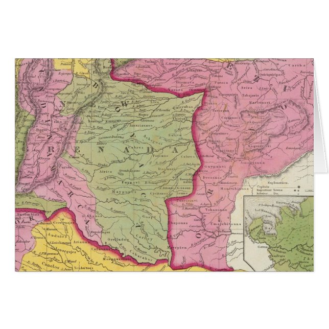 Cartão Venezuela, Nova Granada e Equador (Frente Horizontal)