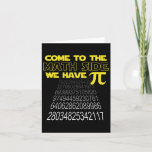 Cartão Venha Ao Lado Da Matemática Temos Pi Engraçado Pi