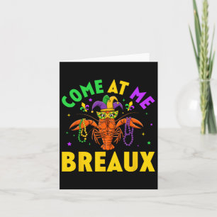 Cartão Venha Para Mim Crawfish Miçangas Engraçadas Mardi