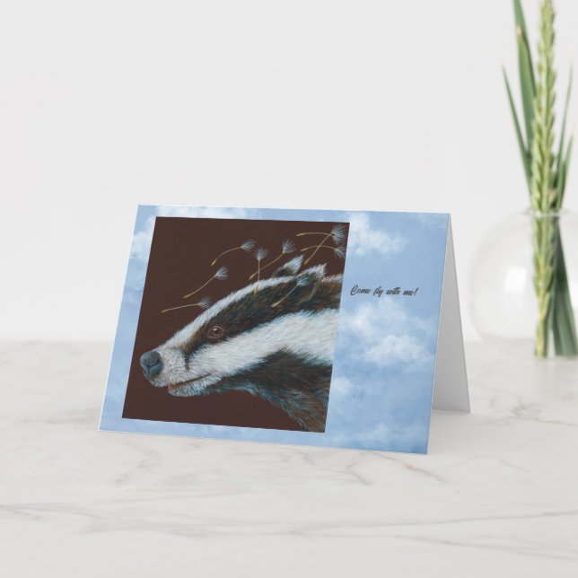 Cartão Venha voar comigo. (Frente)