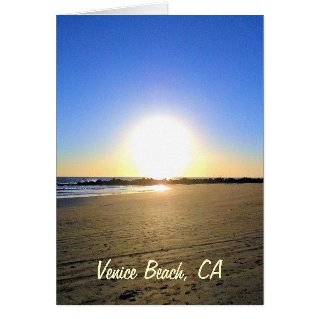 Cartão Venice Beach Sunset (Frente)