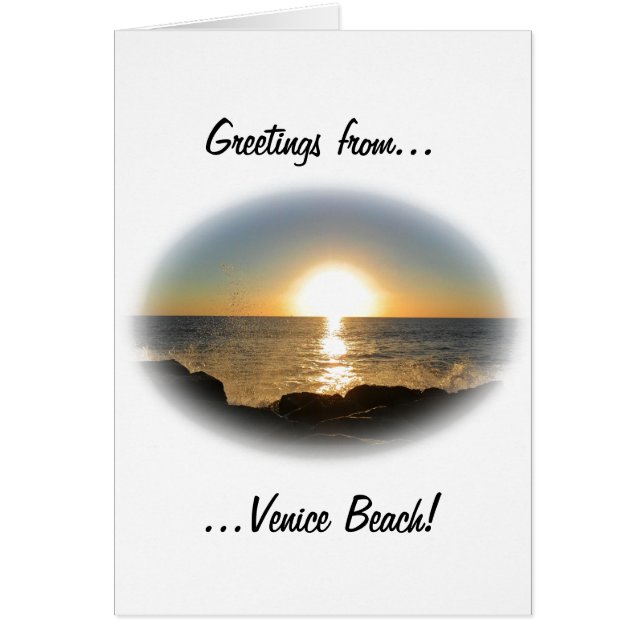Cartão Venice Beach Sunset 2 (Frente)