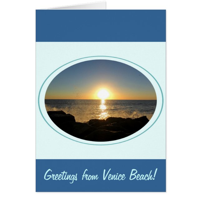 Cartão Venice Beach Sunset 2 (Frente)