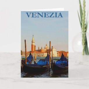 Cartão Venice Gondola Viagens vintage