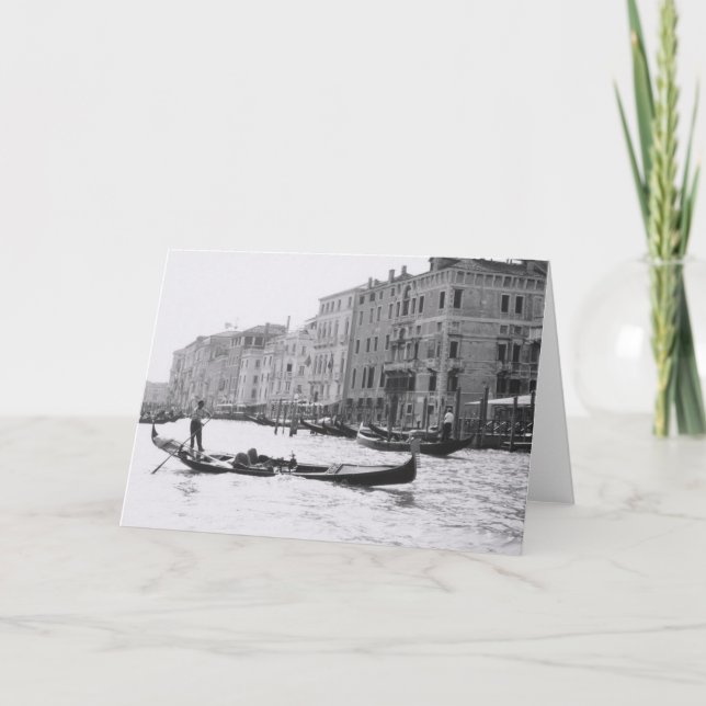 Cartão Venice Italy Gondola Grand Canal Greeting Card (Frente)