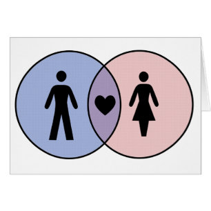 Cartão Venn Diagram Boy + Girl