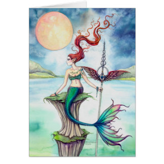 Cartão Ventos da Fantasia de Sereia da Irlanda Arte