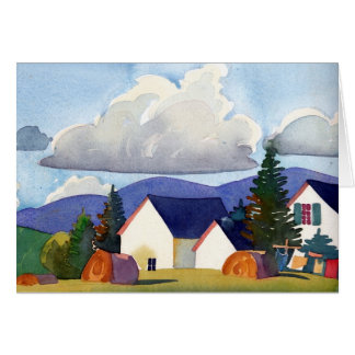 Cartão ventoso da tarde do verão