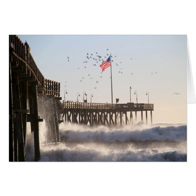 Cartão Ventura Pier Waves | El Nino (Frente Horizontal)