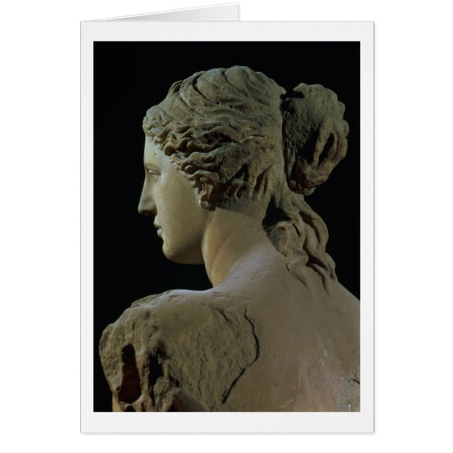 Cartão Vênus de Milo, detalhe da parte de trás da cabeça, (Frente)