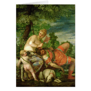 Cartão Venus e Adonis, 1580